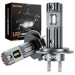 Zethors H7 LED Headlight Bulb 400% Brighter 10000LM 6000K,Fanless Wireless Mini H7 Bulbs Car Conversion Kit for High/Low Beam with CSP Chips Temperature Control, Non-Polarity, Plug and Play, 2PCS