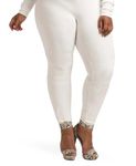 PandaWears Ankle Leggings - Regular & Plus Sizes, Ultra-Stretch Fit (in, Alpha, 6XL, Plus, Bio White)