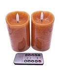 Orange Flameless Candles Set 2-Real