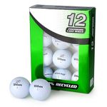 Second Chance Recycled Lake Golf Balls, Used Golf Balls - 12 Pack - Grade A for Wilson Golf Balls, White