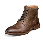 Florsheim Men's Cottage Cap Toe Boot Fashion, Brown Crazy Horse, 10