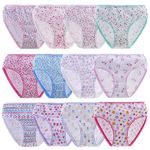 Anntry Kids Random 12 Pack Cotton Panties Baby Soft Comfort Knickers Underwear Little Girls Assorted Briefs 2-12 Yrs