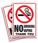 iSYFIX No Smoking No Vaping Sticker Sign - 2 Pack 7x10 inch – Premium Self-Adhesive Vinyl, Laminated for Ultimate UV Protection, Weather, Scratch, Water & Fade Resistance, Indoor & Outdoor