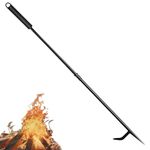 ZEECER Fire Poker for Fire Pit, Heavy Duty 34-Inch Solid Steel Fireplace Poker, Portable Removable Design Fire Pit Poker Fire Poker for Fire Pit Outdoor Fireplaces Solo Stove Campfires & Indoor Use