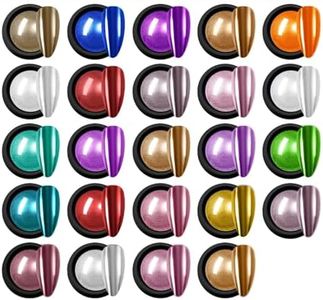 Gadcrystal Chrome Nail Powder,24Colors Aurora Chrome Powder Mirror Luster Effect Charm Chrome Nail Powder Kit for Gel Nails,Chrome Powder for Acrylic Nails