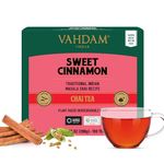 VAHDAM, Sweet Cinnamon Tea | 100 Tea Bags | 100% Natural Spices | Cinnamon Masala Chai Tea Recipe | Spiced Chai Tea Bag | Brew as Hot Tea or Iced Tea | Chai Tea Bag