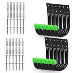 SWANLAKE Heavy Duty Garage Storage Utility Hooks, Utility Hooks for Garage Wall,Color Black (12pcs)-H12CM*L8.9CM