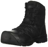 KEEN Utility Men’s CSA Oshawa+ 8” Composite Toe Waterproof Side Zip Work Boots Construction Boots, Black/Black, 8.5 D (Medium) US