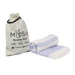 Mush 100% Bamboo Light Weight & Ultra-Compact Turkish Towel Super Soft, Absorbent, Quick Dry,Anti-Odor Bamboo Towel For Bath,Travel,Gym, Swim And Workout (1, Ice Melt Blue)-250 Tc