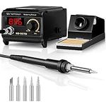 Soldering Station,°C/°F Digital Display Soldering Iron Station Kit,60W Soldering Iron,392°F to 896°F Temperature, Anti-Static & Grounding Wire,Built-in Transformer,ESD Safe,Soldering Tips,DIY