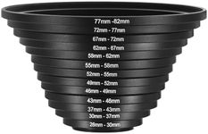 PATIKIL 13pcs Step Up Ring, Camera Lens Filter Adapter Ring Aluminum Filter Ring Adapter Set for Camera Lens Hood, 72-77MM, 77-82MM