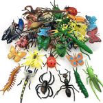 30 Pack Bug Toys Fake Plastic Bugs and Insects for Kids Toddler Birthday Party Favors Easter Valentines Basket Stuffers Goodie Bag Fillers April Fool's Day Prank Gifts Fake Bugs Toys