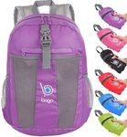 Bago Lightweight Small Hiking Backpack for Women and Men - 25L Travel Day Pack - Foldable Hiking Daypack Ultralight for Camping Outdoor Sports - Day Bag Packable Backpack for Travel (Purple)