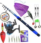 Quanhai 2.1 MTR Fishing Rod and Reel Set F-101 Blue Fishing Rod (210 cm, 0.21 kg, Blue)