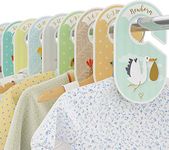 Baby Wardrobe Dividers - 18 x Closet Organiser Hangers - Arrange Clothes by Clothing Type Size or Age - Perfect Baby Shower Nursery Gift Set for Expecting Mothers by Cozy Hedgehog