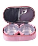 Jewel Steel Stainless Steel Lunch Box 2 with Air Tight Lid and Extra Long Container for Office & School 300ml, (Pink)