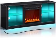 Rolanstar Fireplace TV Stand with L