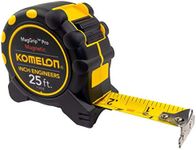 Komelon 7125IE; 25' x 1" Magnetic MagGrip Pro Tape Measure with Inch/Engineer Scale, Yellow/Black