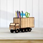 Wooden Mini Truck Pen Stand | Pencil Holder | Desk Organizer | Gift for Men | Gift for Boys | New Office Gift | Unique Gift for Colleagues | Gift for Father | Gift for Friend | Gift for Boss | Gift for Teacher or Student | Gift for Kids | Stylish Home Decor Gift(Wooden)