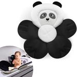 PandaEa Sink Bath Pad for Baby Infant Newborn| Portable Baby Bath Seat| Soft Flower Bath Pad Petals for Sink Bathtub Essentials Shower Gift (Black)