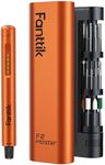 Fanttik F2 Master Mini Cordless Rotary Tool Kit, NeoPulse Motor, 5 Variable Speed, 25000 RPM, Revostor Hub, 35 Accessories, for 3D Printer Sanding, Polishing, Drilling, Carving, DIY Crafts - Orange