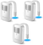 Chunace 3 Pack Rechargeable Toilet Night Lights, 16 Colors Changing Nightlights with Motion Activated Sensor, Novelty Tech Gadget -Cool Fun Gifts for Him Guy Men Boy Toddler Father Adults