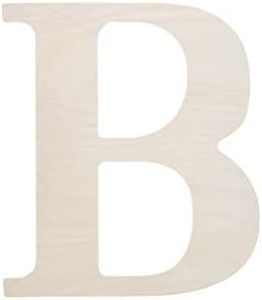 Good Wood by Leisure Arts Letter 9.5" B, Wooden Letters, Wood Letters, Wooden Letters Wall Decor, Large Letters 9.5 Inch, Small for Crafts