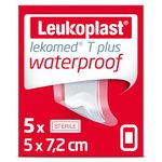 Leukomed T Plus - Sterile Wound Dressing - Waterproof and Breathable, First-aid Plasters - Ideal for Postoperative Care - Transparent - 5 cm x 7.2 cm - Box of 5