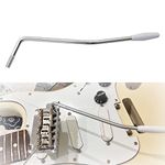 Whammy Bar 6mm Guitar Tremolo Arm Trem Bar Vibrato Arm Tremolo Stick for Strat Style Electric Guitar Tremolo System Stratocaster Silver with White Tip