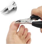 Nail Clippers Toenail Clippers for Thick Nails for Seniors with Curve Diagonal Blade for Ingrown Nails Effortlessly Toe Nail Clippers Heavy Duty Stainless Steel Physician Easy Grip for Older Hand