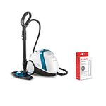 Polti Vaporetto Smart 100_B, Steam Cleaner, High Pressure Boiler 4 Bar, Kills and Eliminates 99.99 Percentage* of Viruses, Germs and Bacteria, Polti PAEU0094 Kalstop Anti-Scale Phials, White