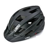 Lista Adult Bike Helmet With Rechargeable Usb Light, Bicycle Helmet For Men Women Road Cycling & Mountain Biking With Detachable Visor (Large, Black)