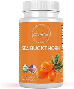 Sea Buckthorn Capsules 1000mg | Organic Herbal Supplement | Natural Source of Omega 3, Omega 6, Omega 7 and Omega 9 | 60 Capsules by Via Natura Organics