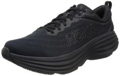 Hoka One ONE Men's Bondi 8 Running Shoes, Black/Black, 9 UK