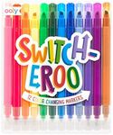 Ooly, Switch-eroo Double Sided Color Changing Markers, Drawing and Coloring Tool for Kids and Adults, Cool and Fun Pens for Creative Projects, Gift Idea for Boys and Girls, Pack of 12 Vibrant Colors