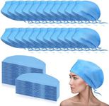 Bunnycool 200 Pcs Disposable Scrub Hats Disposable Bouffant Caps with Tie Disposable Surgical Cap Disposable Hairnets for Men and Women