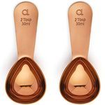 Coffee Scoop by Apace - 2 Tablespoon (Tbsp) - The Best Stainless Steel Measuring Spoons for Coffee, Tea, and More (2 PACK, Rose gold)