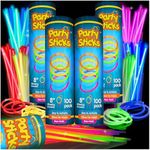 Glow Sticks Bulk Party Favors 400pk - 8" Glow in The Dark Party Supplies Light Sticks, Halloween Decorations, Glow Necklaces Bracelets Kids