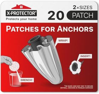 X-Protector Patches for Anchors - 20 PCS Set of 2 Sizes - Loose Wall Anchor Fix Pad - Dry Wall Anchor Repair Pads - Plaster Wall Anchors - Wall Anchors Repair Patches to Keep Them in Place!