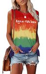 Love Wins Women Tank Top Gay Pride Sleeveless Shirt LGBT Rainbow Tee Summer Tops (Rainbow2, Small)