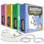 Star Right Math Flash Cards Multiplication, Addition, Subtraction and Division - All Facts 0-12 with Rings