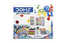 Doms Art Apps Nxt Kit With Plastic Carry Case | Perfect Value Pack | Kit For School Essentials | Gifting Range For Kids | Combination of 9 Stationery Items