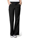 WonderWink Women's Wonderflex Grace Scrub Pant, Black, Medium/Petite