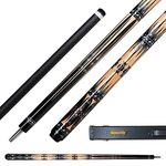 Moyerely Carbon Fiber Pool Cue,11.8mm/12.5mm Low Deflection Cue Stick,Professional Pool Stick with Box Case (MF3-12.5mm, Wavy Pin)