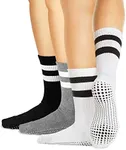 LA ACTIVE Non Slip Yoga Grip Socks - Barre Ballet Pilates Athletic Socks for Men and Women