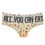 AWESOMETIVITY Funny Underwear for Women - Small Gift for Women,All You Can Eat,L