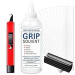 Golf Club Grip Kit for Regripping Golf Clubs Shaft Scratch Remover, Tape Strips Hook Blade Rubber Vise Clamp for Repair Drivers Irons Putters (Golf Regrip Solvent Set of 4)