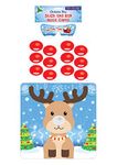 HENBRANDT 1 x Stick the Red Nose on the Reindeer 14pcs Christmas Party Game Rudolph Xmas Family Festive Games Christmas Stocking Filler Party Fillers Activity Game for Boys and Girls