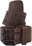 Hide & Drink, Leather Belt /2Pin Black Buckle Handmade:: Bourbon Brown (Size 32)