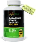 ThyroShield Potassium Iodide Tablets - 130mg Iodine Tablets for Radiation Exposure | USA Made Nuclear Fallout Pills KI Pills YODO Naciente 120 Tablets